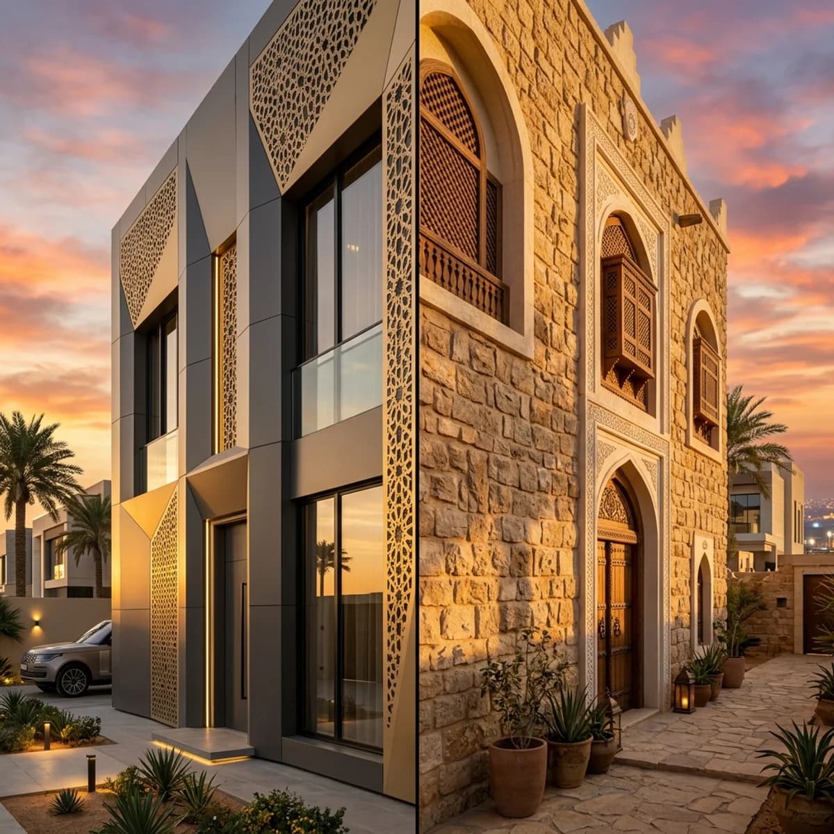 الكلادينج أم الحجر الطبيعي؟ دليل شامل لواجهات الفلل والمباني في 2026