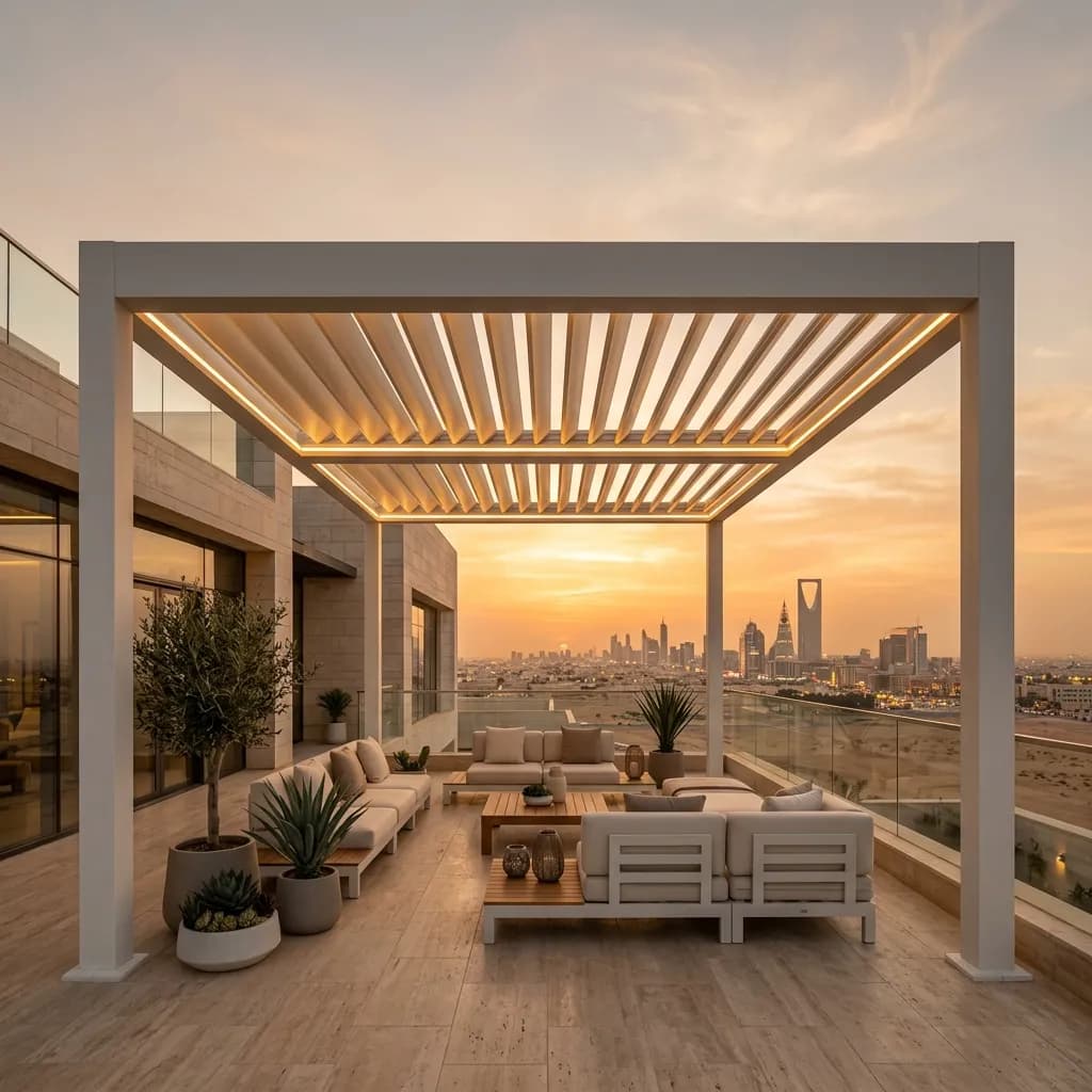 البرجولات البيومناخية: مستقبل التظليل الذكي للفلل العصرية في السعودية