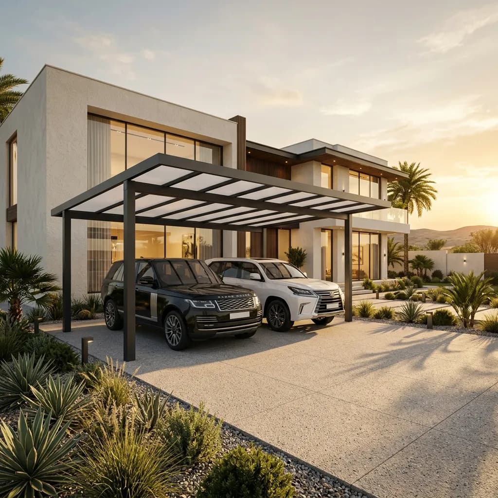 أسعار مظلات سيارات ألمنيوم وحديد في السعودية 2026 | أيهما أفضل؟