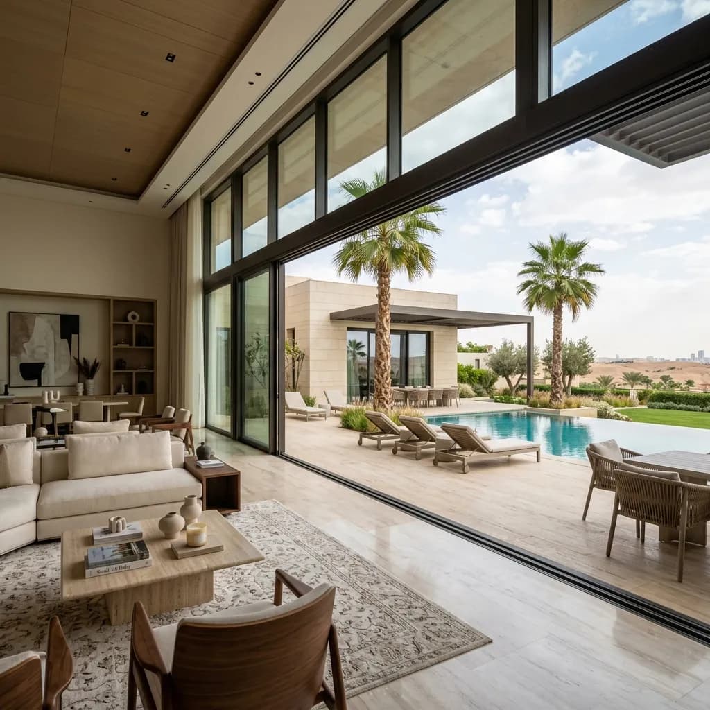 كيفية اختيار الأبواب السحابة الزجاجية (Sliding Glass Doors) لإطلالة واسعة