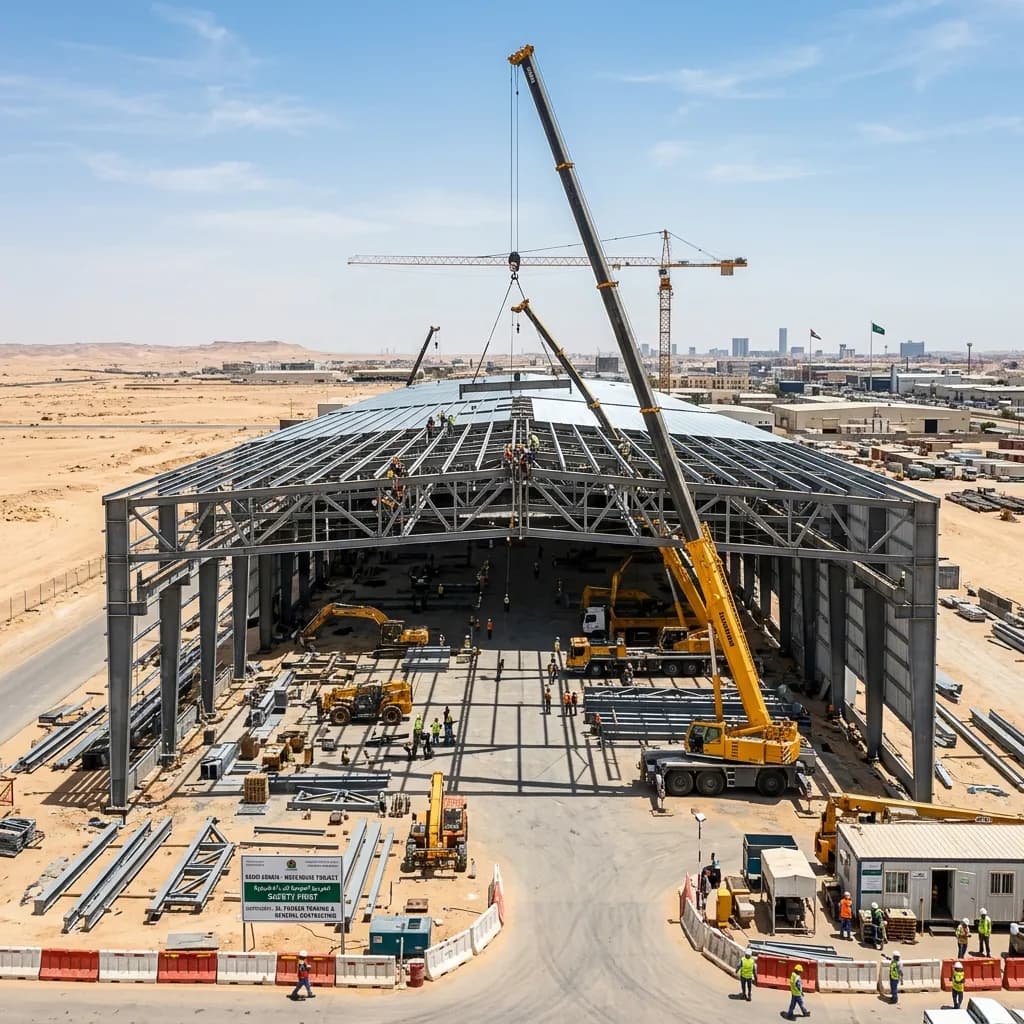 أسعار هناجر ومستودعات الحديد في السعودية 2026