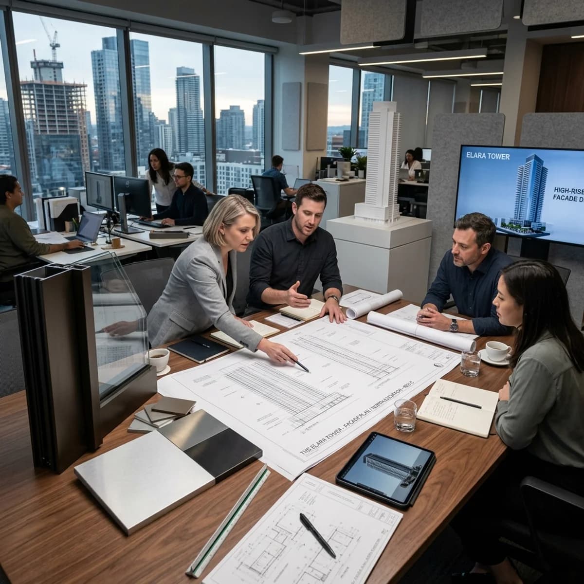 الهندسة القيمية في مشاريع الألمنيوم والزجاج التجارية