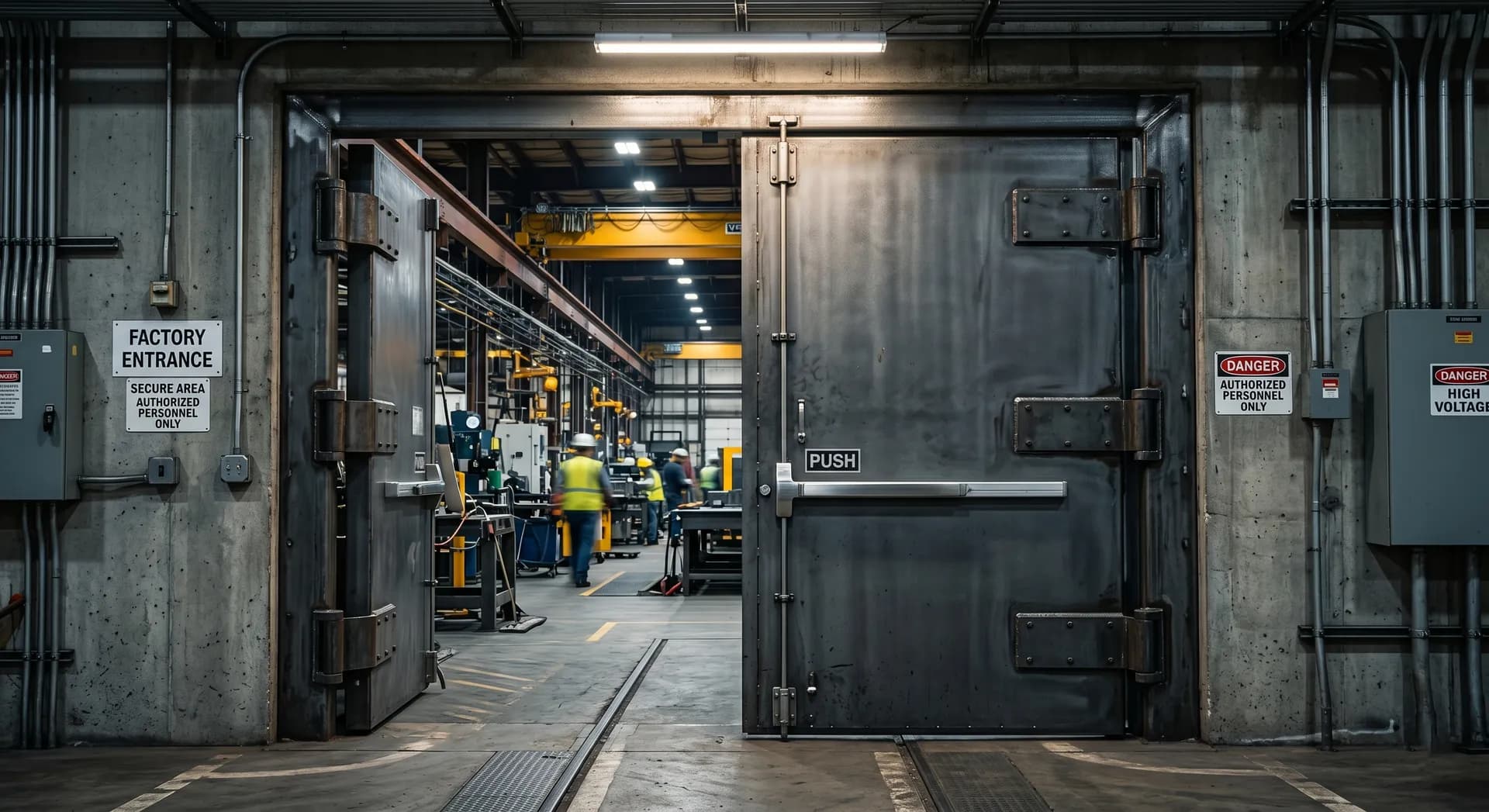 معايير الجودة في الأبواب الحديدية الثقيلة للمصانع