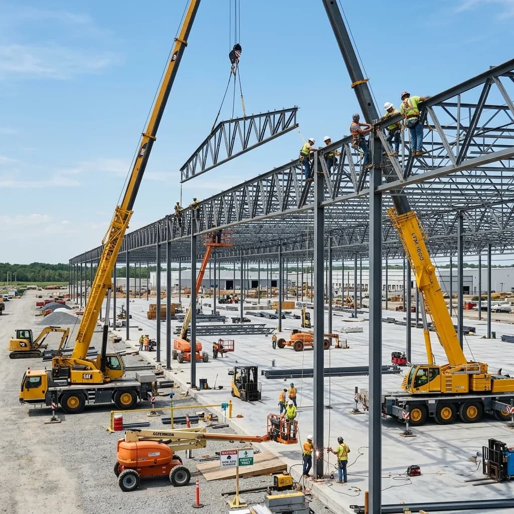 الفرق الجوهري بين البناء بالاستيل ستراكشر (Steel) وهياكل الألمنيوم للمعروضات التجارية