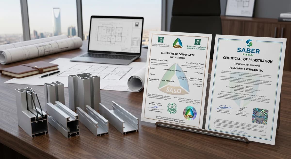 دليل مطابقة ساسو وسابر لقطاعات الألمنيوم المستوردة والمصنعة