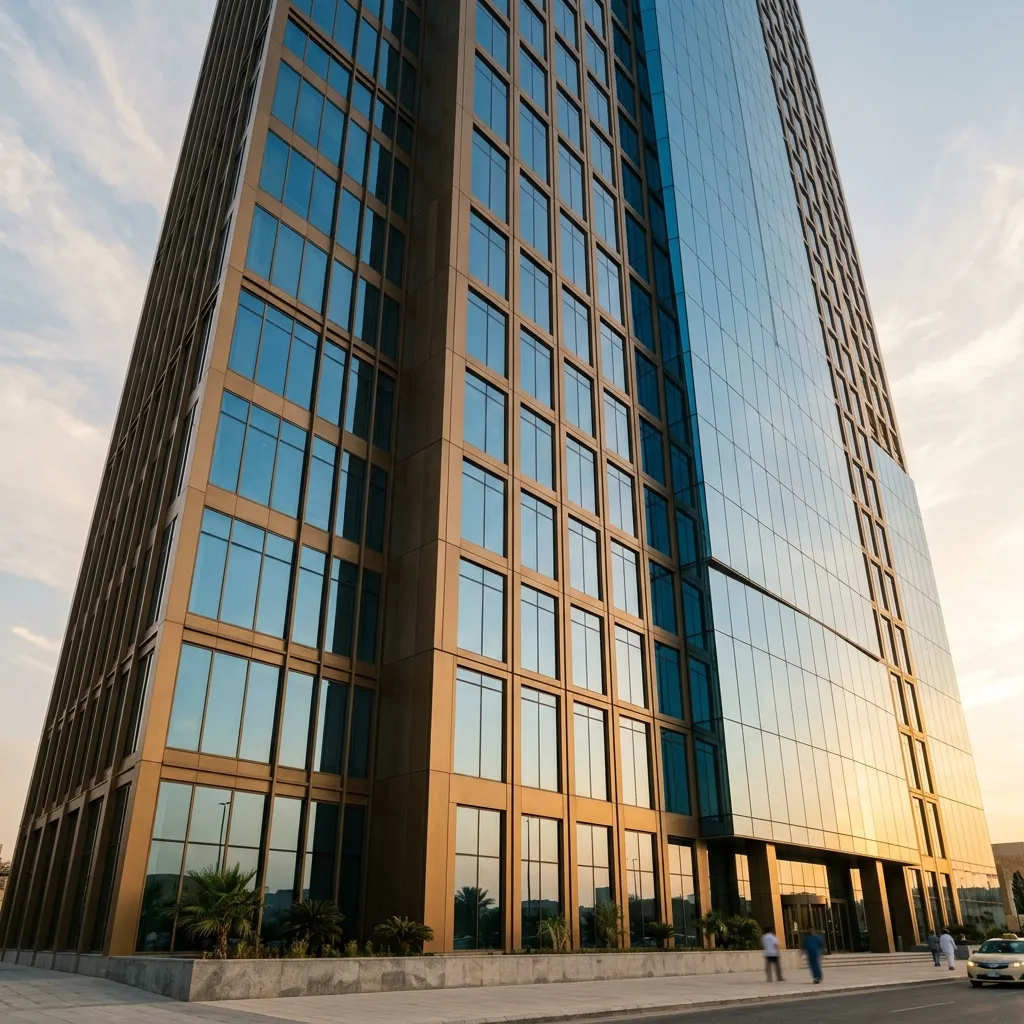 مقارنة بين واجهة Stick Curtain Wall و Unitized Curtain Wall وStructural Glazing على برج تجاري في الرياض 2026